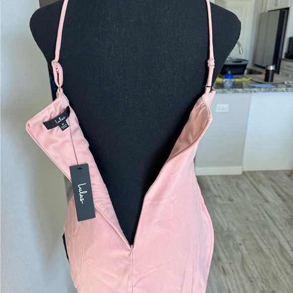 Lulus Drinks on Me Mauve Pink Sleeveless Pleated Bodycon Dress Size M - Picture 14 of 15